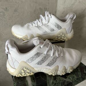 Adidas CodeChaos 22 Golf Shoe White/Silver Metallic/Grey‎ Mens Size 11 GX3932